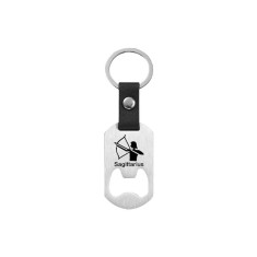 Breloc &bdquo;Sagetator Aventurios&rdquo;, accesoriu cu simbol zodiacal si desfacator de sticle