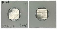 ARUBA 50 Cents 2016 , UNC , livrare in cartonas