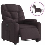 Cumpara ieftin Fotoliu rabatabil electric, maro inchis, material textil