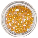 Inimi pentru decorarea unghiilor - galben-portocaliu perlat, INGINAILS