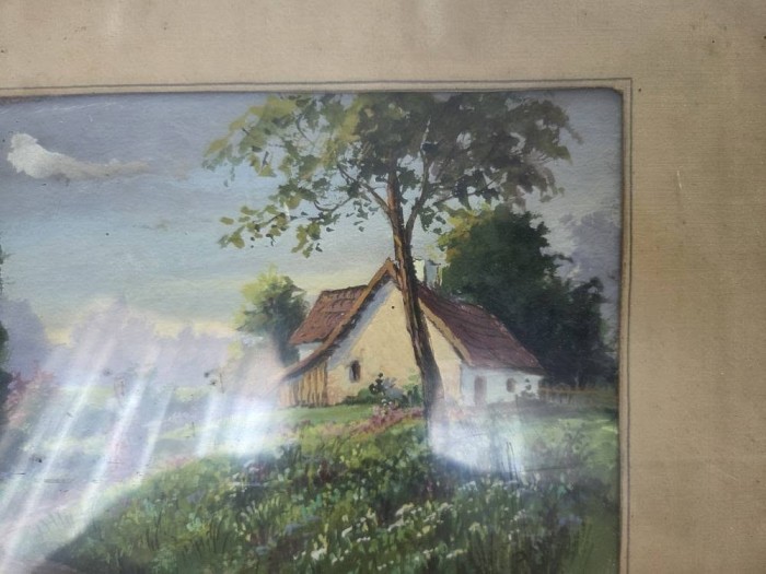 Acuarela vintage Janko 1946