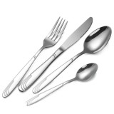 Set tacamuri Bohmann Premium, otel inoxidabil, contine 24 piese, Argintiu