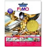 FIMO set 10 foițe de metal Galben auriu