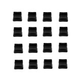 Cumpara ieftin Set 16 protectii pentru picioarele scaunuluir Vabneer, 30, 35 mm, patrat, silicon, pasla, negru