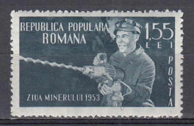 ROMANIA 1953 LP 350 ZIUA MINERULUI STARE MNH foto