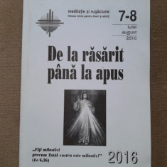 De la Rasarit pana la Apus Nr. 7-8 Iulie-August 2016