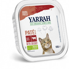 Hrana umeda bio pentru pisici, pate cu carne de vita si cicoare, 100g Yarrah