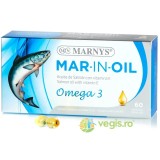 Ulei de Somon MAR-IN-OIL cu Omega 3 + Vitamina E 60cps moi