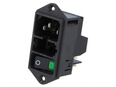 Conector Alimentare AC Soclu Tată 10A 250V IEC 60320
