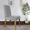 Husa Scaun Universala Gri Velur Elastic 38-48cm x 48-62cm Lavabila