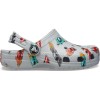 Saboti Crocs Classic Toddler Race Cars Graphic Clog Multicolor - Mirage/Multi, 23, 24, 27
