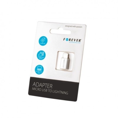 Adaptor MicroUSB - APPLE Lightning (Alb) Forever foto