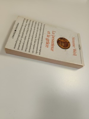 SIMONE WEIL, LA PESANTEUR ET LA GRACE/ GREUTATEA SI HARUL- IN LIMBA FRANCEZA foto