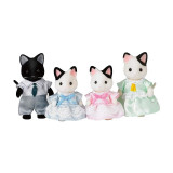 Figurine Sylvanian Families-Familia Pisicutelor Tuxedo