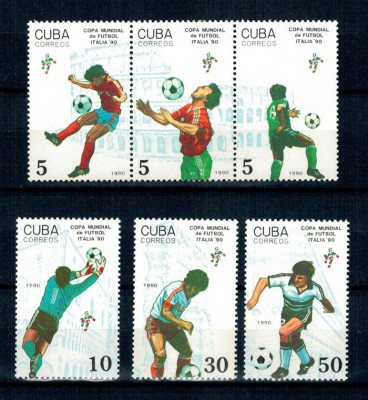 Cuba 1990 - CM fotbal, serie neuzata foto