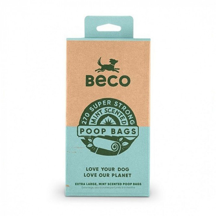 Beco Bags pungi ecologici pentru excremente, 270 buc MENTĂ