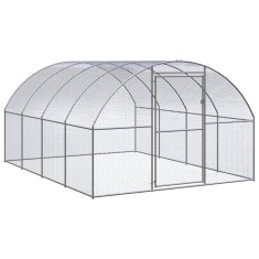 vidaXL Coteț de găini pentru exterior, 3x4x2 m, oțel zincat foto