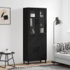 Gossi dulap inalt, negru, 69,5x34x180 cm, lemn compozit