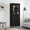 Gossi dulap inalt, negru, 69,5x34x180 cm, lemn compozit