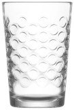 Set 6 pahare pentru apa LAV Sedef din sticla, 205 ml, model cu bule
