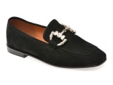 Mocasini EPICA negri, E30571A, din piele intoarsa