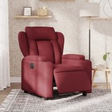 VidaXL Fotoliu rabatabil electric, roșu vin, material textil