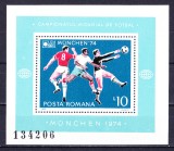 TSV$ - 1974 LP 852 C.M. DE FOTBAL 1974 MUNCHEN, COLITA DANTELATA MNH/** LUX, Nestampilat