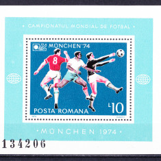 TSV$ - 1974 LP 852 C.M. DE FOTBAL 1974 MUNCHEN, COLITA DANTELATA MNH/** LUX