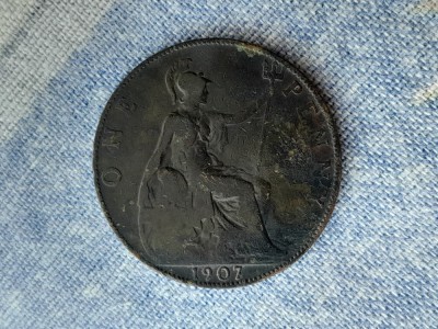 ONE PENNY 1907 - MAREA BRITANIE foto