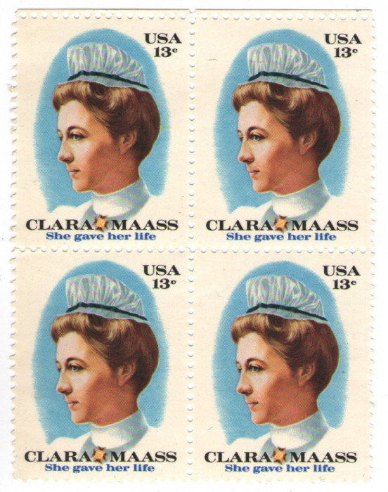 Statele Unite 1976 - Clara Maass, neuzata de 4