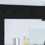 vidaXL Dulap de bucătărie 2 pcs Negru 60 x 31 x 40 cm Lemn compozit 884917