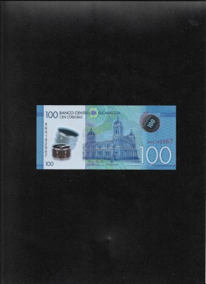 Nicaragua 100 cordobas 2014 seria60192981 unc polimer foto