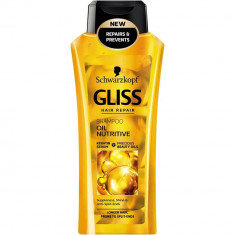 Sampon GLISS Ultimate Oil Nutritive, 400 ml, Pentru Par Lung cu Varfuri Despicate, Cu Keratina Lichida, Sampon Gliss, Sampoane Gliss, Par Sanatos si S