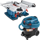 Bosch GTS 10 XC + GAS 35 M AFC - Fierastrau circular de masa 2100 W 254x30 mm + Aspirator umed-uscat 1200 W 254 mbar 35 l priza scule electrice