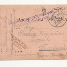 D1 Carte Postala Militara k.u.k. Imperiul Austro-Ungar , 1916, Temesvar