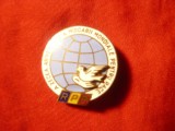 Insigna RPR A Zecea Aniversare a Miscarii Mondiale pt.Pace
