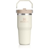 Stanley IceFlow&trade; Flip Straw 2.0 Tumbler sticlă termos din oțel inoxidabil Cream 410 ml