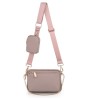Set 3 genti de dama UTO, din piele sintetica, impermeabile, roz - RESIGILAT