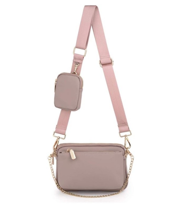 Set 3 genti de dama UTO, din piele sintetica, impermeabile, roz - RESIGILAT