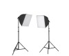 Kit lumina continua foto-video 2x stativ 250cm+2x softbox cu fasung 40x40cm+2x bec 85W