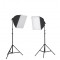 Kit lumina continua foto-video 2x stativ 190cm+2x softbox cu fasung 40x40cm+2x bec 105W