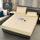 Cumpara ieftin Husa de Pat Impermeabila cu Elastic +2 Fete de Perna, 180x200cm, Cream - JOJ695
