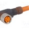 Cablu de conectare M8 unghi 2m 60VAC 4A Lumberg Automation
