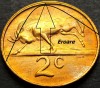 Moneda exotica 2 CENTI - AFRICA de SUD, anul 1981 *cod 5298 = ERORI BATERE, Bronz