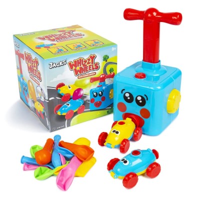 Set Jucarie interactiva cu 10 Baloane, Dispozitiv Lansator pentru Umflarea Baloanelor, 2 x Masina aerodinamica, ROPET foto