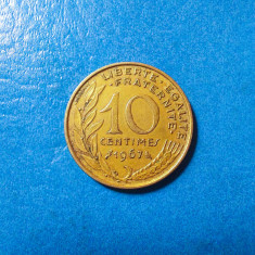 Moneda Franta - 10 Centimes 1967