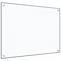 vidaXL Panou antistropi bucătărie transparent 80x60 cm sticlă securiz.