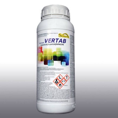 Vertab 100 ml, insecticid acaricid de contact si ingestie, Afrasa (vita de vie, mar, par, piersic, tomate, vinete, salata, pepeni, dovleac, dovlecei, foto