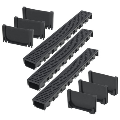 vidaXL Canale de drenaj, 3 m, plastic 275501 foto