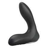 Vibrator Anal Gonflabil Leonard, Negru, 13.5 cm